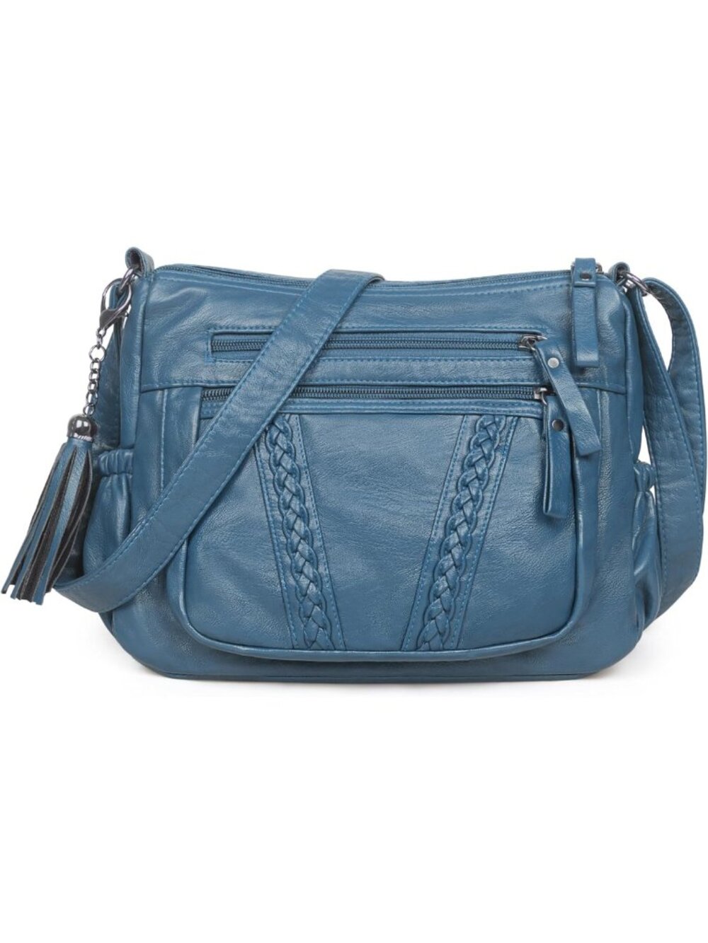 Stylish Crossbody Bag for Women - Soft PU Leather with Tassel, Perfect Handbag